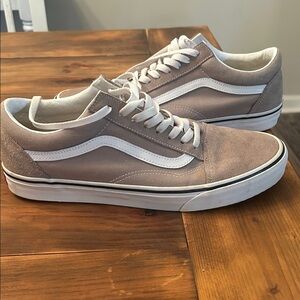 Classic Suede VANS Sneakers in Taupe and White Men's 11 Like New